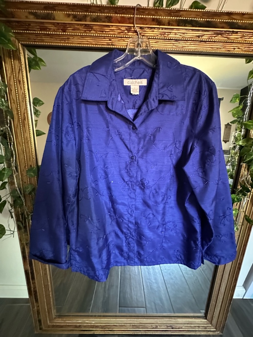 Brand Women's Purple Button-Front shirt
